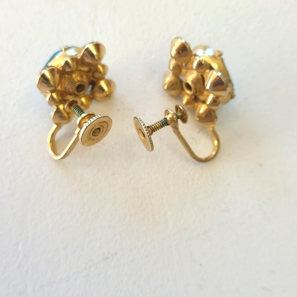 Vintage Ocean blue earrings - Picture 5 of 5